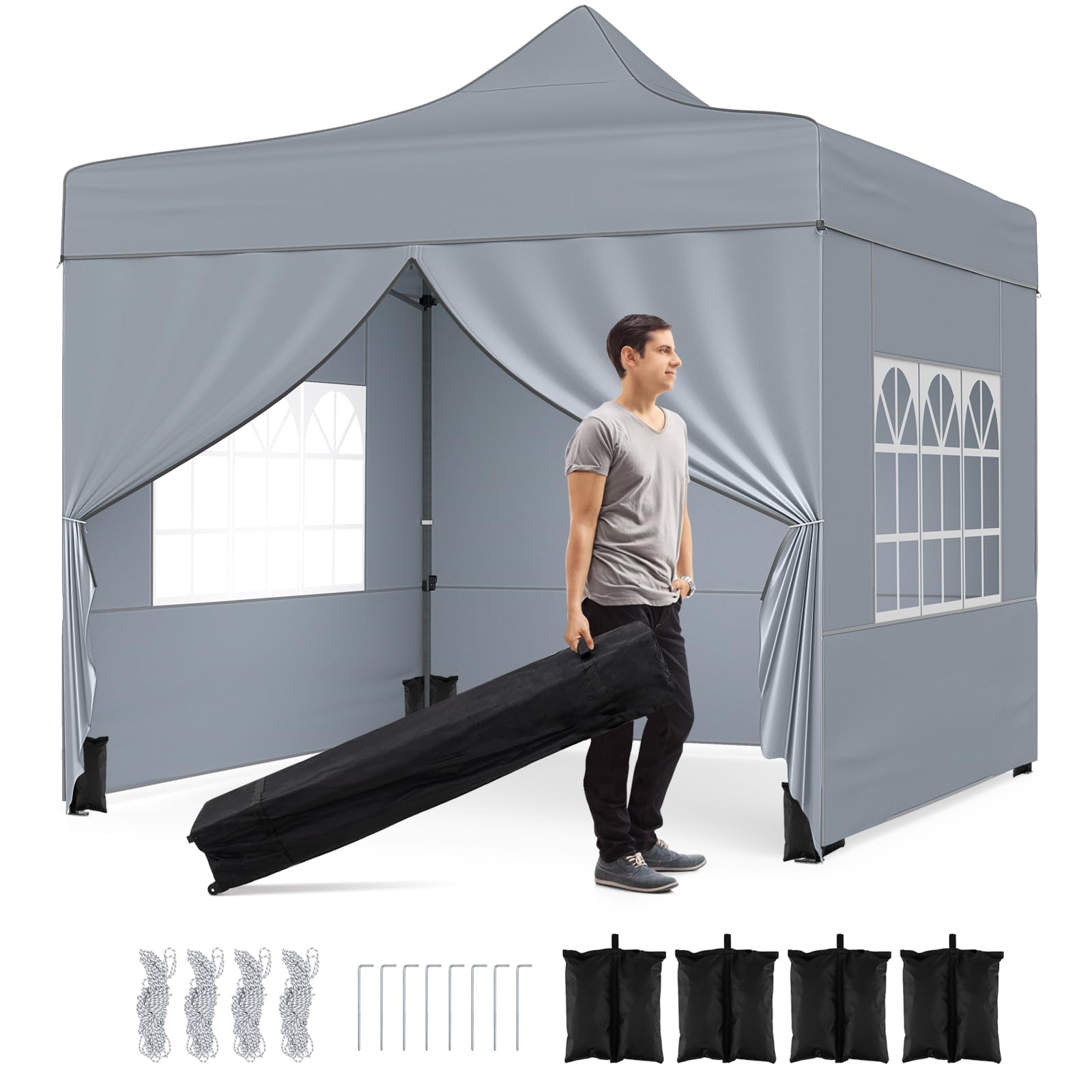 Tangkula 10x10 FT Pop Up Canopy for Party Event Camping
